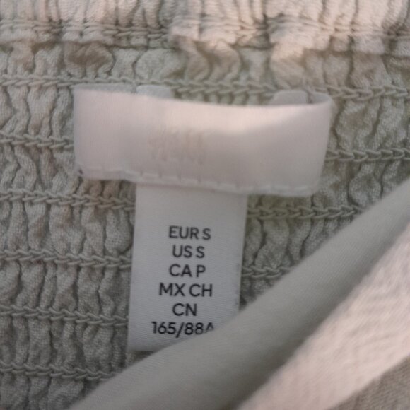 Light Green H&M mini Spring Dress *Reworked sleeveless design with raw cut edges - Picture 5 of 10